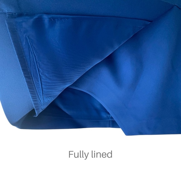 J CREW | NWOT | COBALT BLUE CROSSOVER A-LINE SKIRT FULLY LINED | SIZE: 8 - Picture 4 of 11